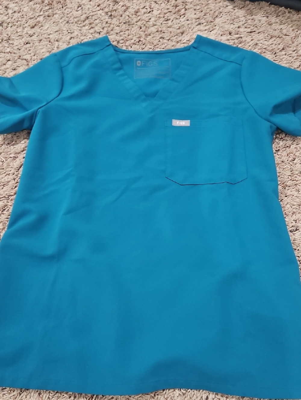 Figs Catarina Top- XXS- Pacific Blue